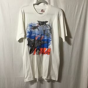NWOT Single Stitch 100% Cotton Fruit of the Loom Top Gun Short Sleeve T-Shirt L